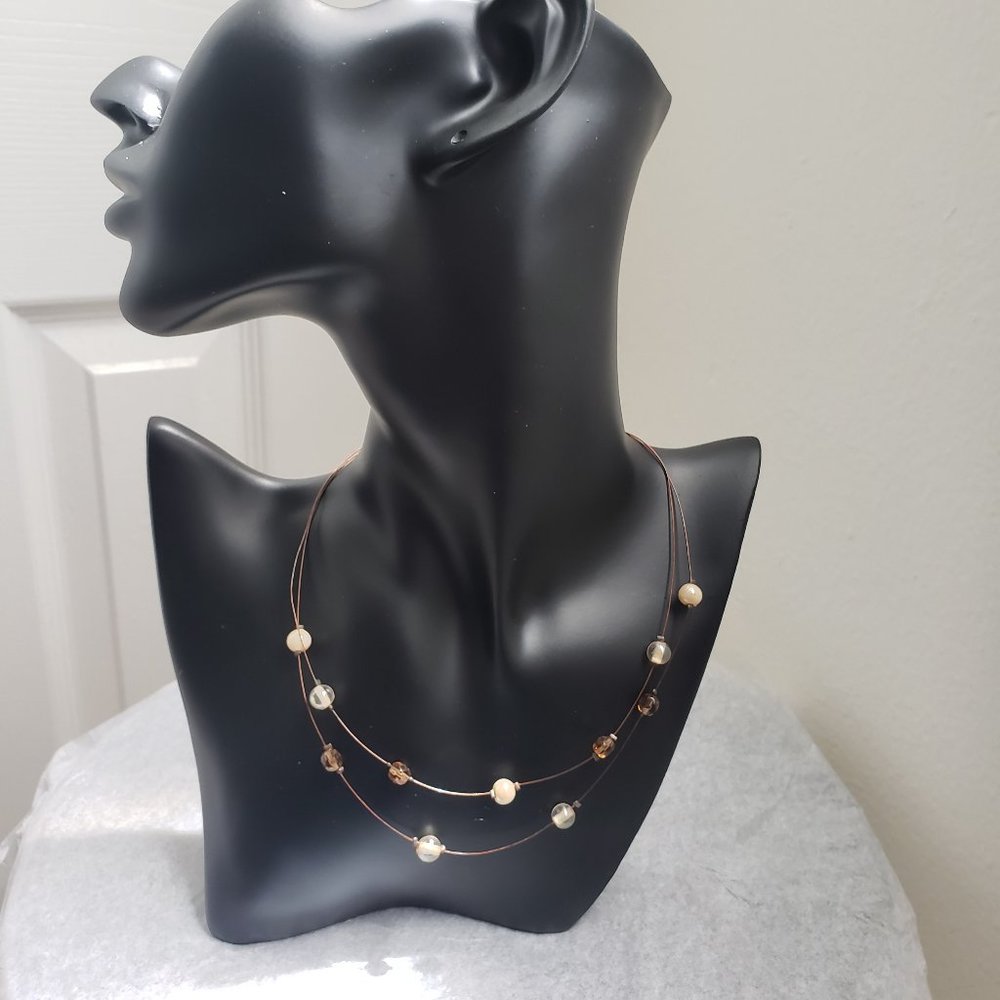 Dainty Wired Beaded necklace